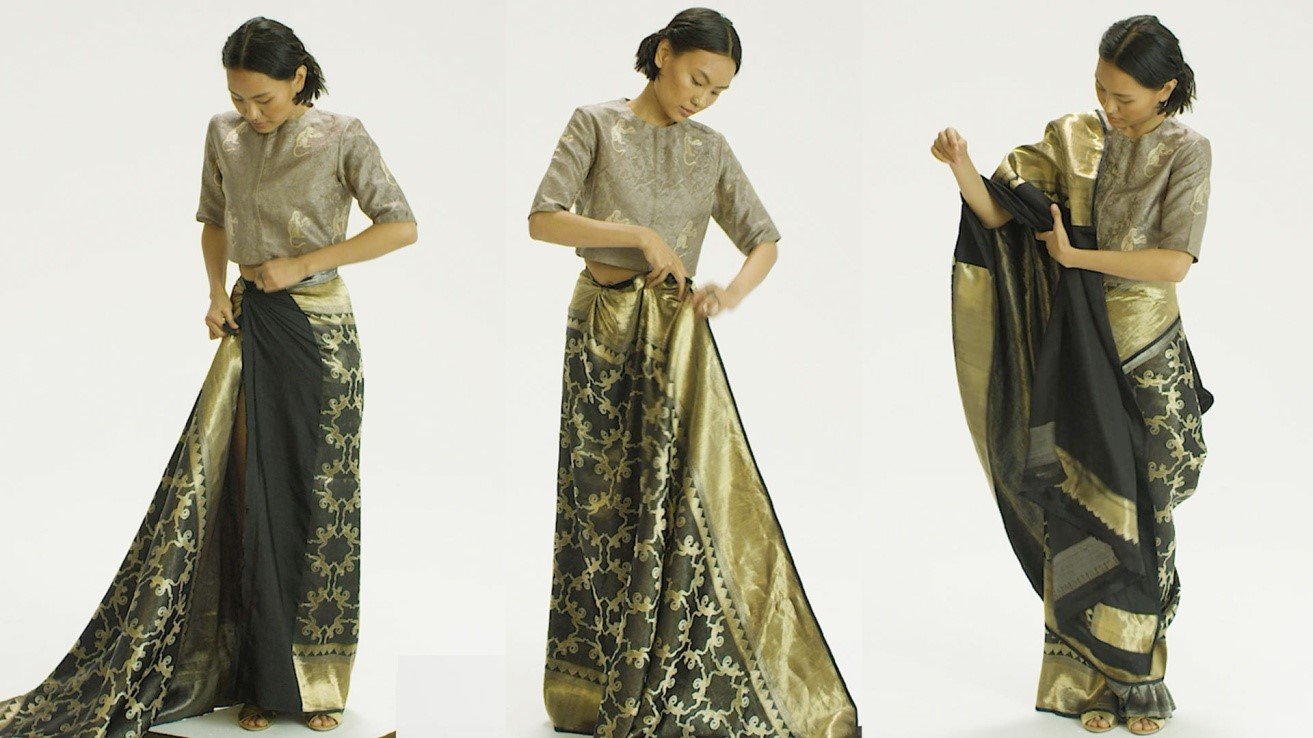 history of saree draping