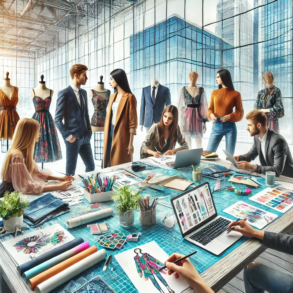 the process of learning the fashion business within a fashion design setting.