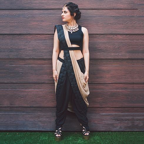 Dhoti Style saree draping