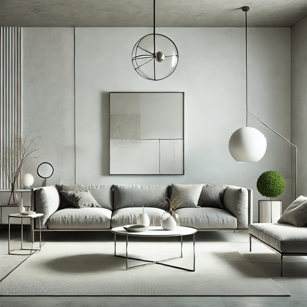 An interior design style of the living room 