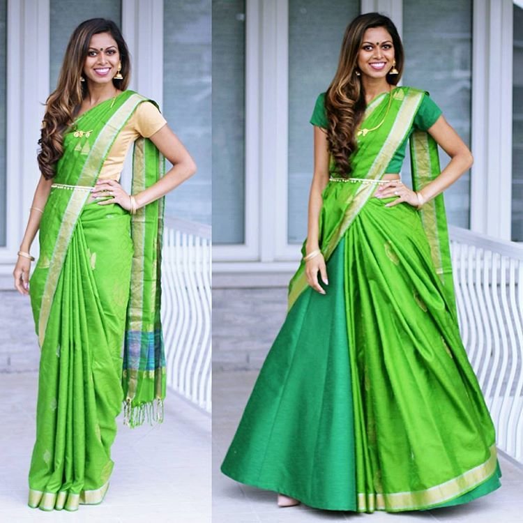 Lehenga Style Saree Draping