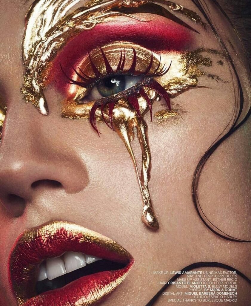 Editorial makeup artist: