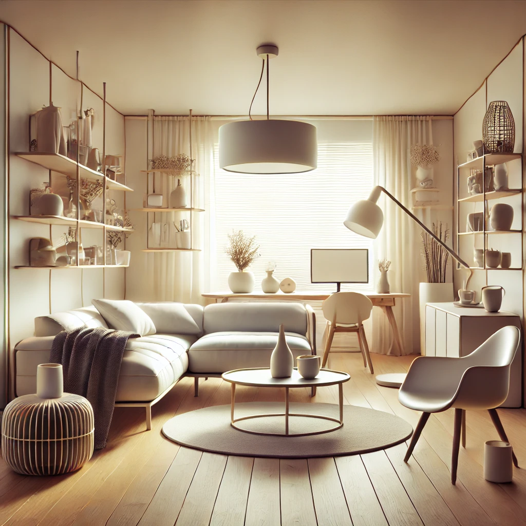 image showcasing the limitations of AI in interior design, where the space looks functional but lacks creativity and personal touch