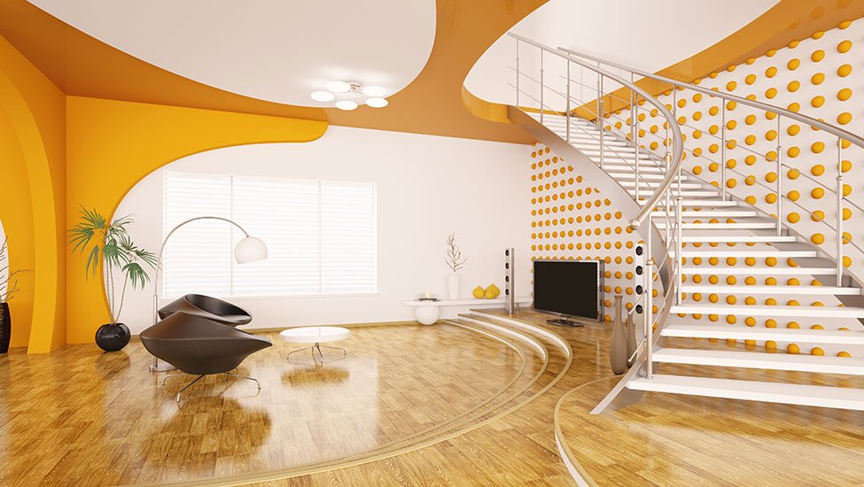 The importance of contrast when creating a flow in interior design.