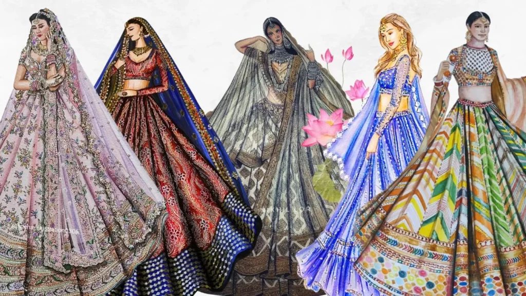 A fashion illustrator draws clothing or accessories